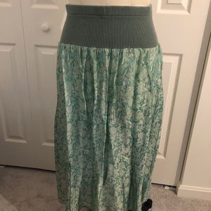 Green Silk Skirt
